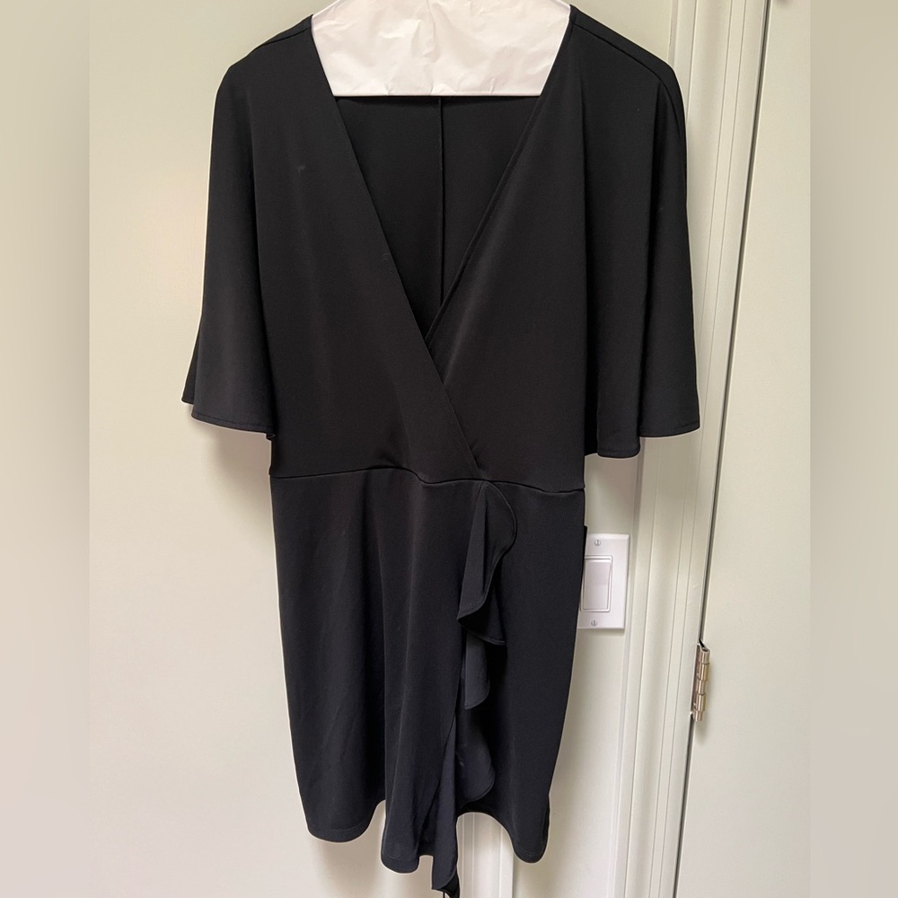 Free Press Black Asymmetrical Sheath Dress